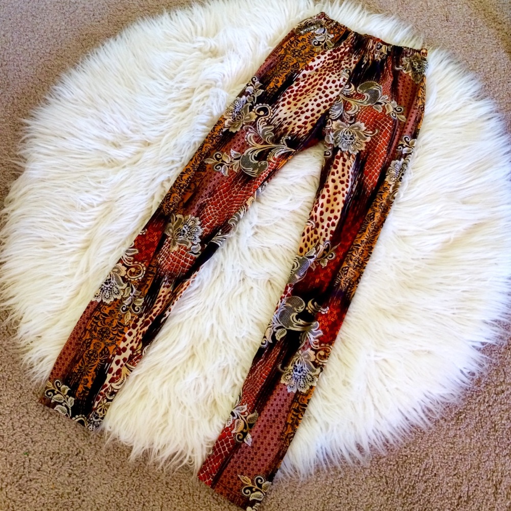 Vintage Soft Tribal Psychedelic Abstract Pattern Leggings